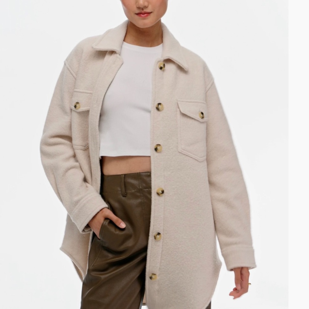 Aritzia Wilfred Free Ganna Jacket in Heather Bone